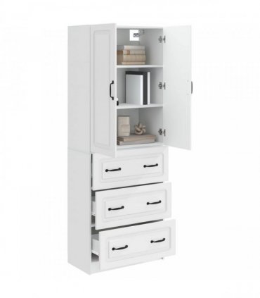 vidaXL Cabinet Set 2 pcs High Gloss White 66 x 34.5 x 87 cm