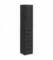 vidaXL Cabinet Set 2 pcs Black 33 x 34.5 x 87 cm Engineered Wood