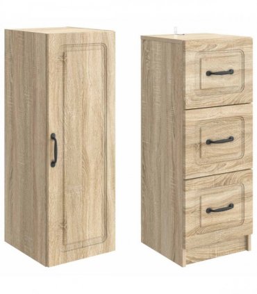 vidaXL Cabinet Set 2 pcs Sonoma Oak 33 x 34.5 x 87 cm Engineered Wood — V0672185449