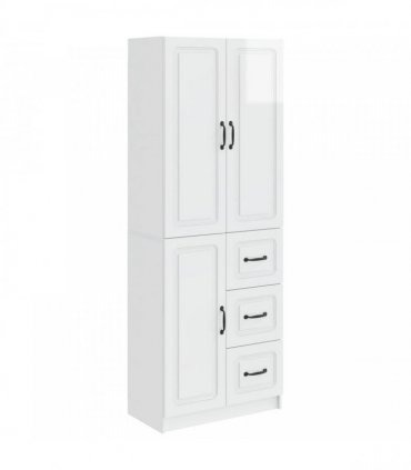 vidaXL Cabinet Set 2 pcs High Gloss White Engineered Wood — V0672185457