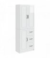 vidaXL Cabinet Set 2 pcs High Gloss White Engineered Wood — V0672185457