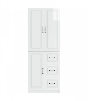 vidaXL Cabinet Set 2 pcs High Gloss White Engineered Wood — V0672185457