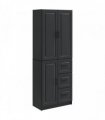 vidaXL Cabinet Set 2 pcs Black Engineered Wood — V0672185458