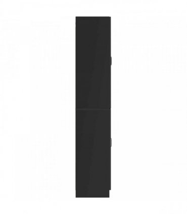 vidaXL Cabinet Set 2 pcs Black Engineered Wood — V0672185458