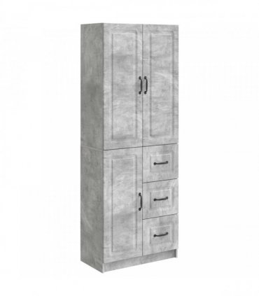 vidaXL Cabinet Set 2 pcs Concrete Grey Engineered Wood — V0672185460