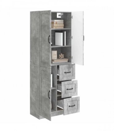 vidaXL Cabinet Set 2 pcs Concrete Grey Engineered Wood — V0672185460