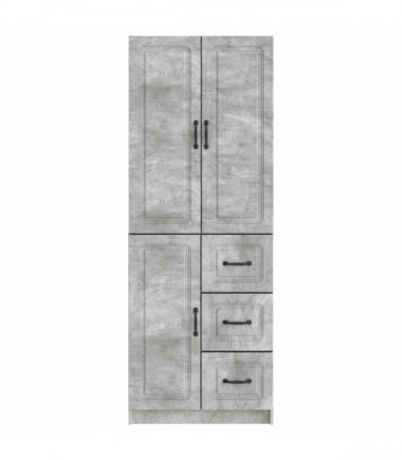 vidaXL Cabinet Set 2 pcs Concrete Grey Engineered Wood — V0672185460