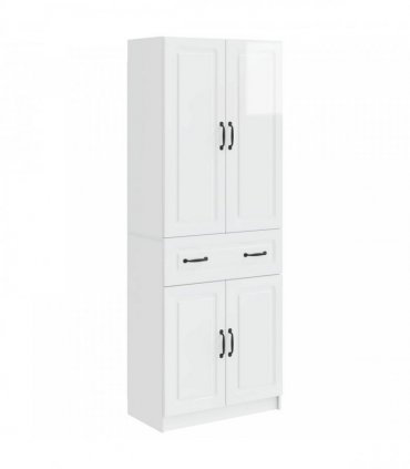 vidaXL Cabinet Set 2 pcs High Gloss White Engineered Wood — V0672185462