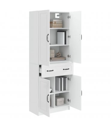 vidaXL Cabinet Set 2 pcs High Gloss White Engineered Wood — V0672185462