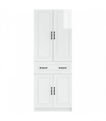 vidaXL Cabinet Set 2 pcs High Gloss White Engineered Wood — V0672185462