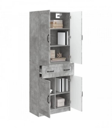 vidaXL Cabinet Set 2 pcs Concrete Grey Engineered Wood — V0672185464