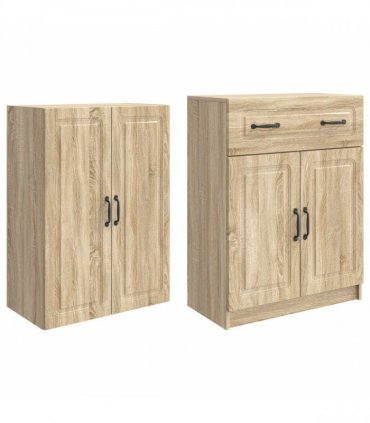 vidaXL Cabinet Set 2 pcs Sonoma Oak Engineered Wood — V0672185466