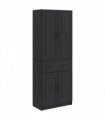 vidaXL Cabinet Set 2 pcs Black Engineered Wood — V0672185469