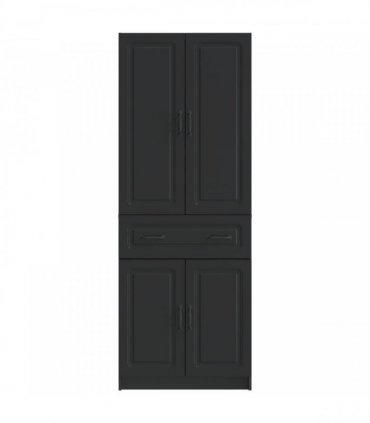 vidaXL Cabinet Set 2 pcs Black Engineered Wood — V0672185469