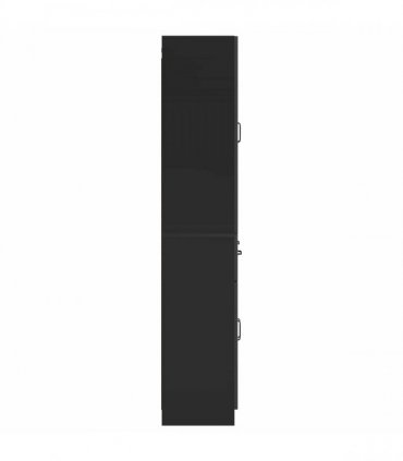 vidaXL Cabinet Set 2 pcs Black Engineered Wood — V0672185469