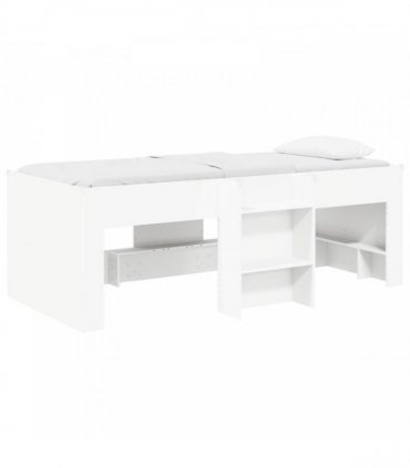 vidaXL Kids'High Bed Frame White 80 x 200 cm Engineered Wood