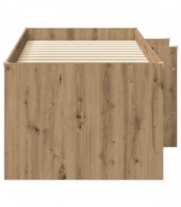 vidaXL Kids'High Bed Frame Artisan Oak 90 x 200 cm Engineered Wood