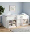 vidaXL Kids'High Bed Frame White 90 x 200 cm Engineered Wood