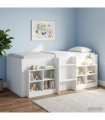 vidaXL Kids'High Bed Frame White 90 x 190 cm Engineered Wood