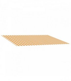 vidaXL Awning Replacement Fabric Yellow and White 350 x 200 cm
