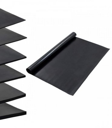 vidaXL Floor Mat Black 1.2 x 2 m Rubber — Size: 1.2 x 2 m/2 mm