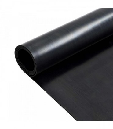 vidaXL Floor Mat Black 1.2 x 2 m Rubber — Size: 1.2 x 2 m/2 mm