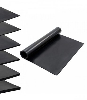 vidaXL Floor Mat Black 1.2 x 2 m Rubber — Size: 1.2 x 2 m/8 mm