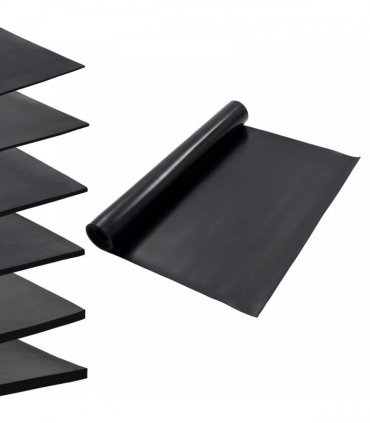 vidaXL Floor Mat Black 1.2 x 5 m Rubber — Size: 1.2 x 5 m/3 mm