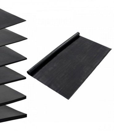 vidaXL Floor Mat Black 1.2 x 5 m Rubber — Size: 1.2 x 5 m/1 mm