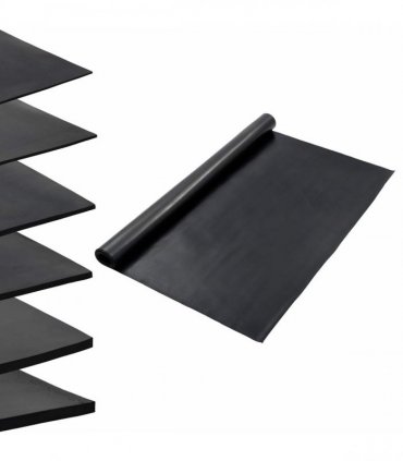 vidaXL Floor Mat Black 1.2 x 2 m Rubber — Size: 1.2 x 2 m/1 mm