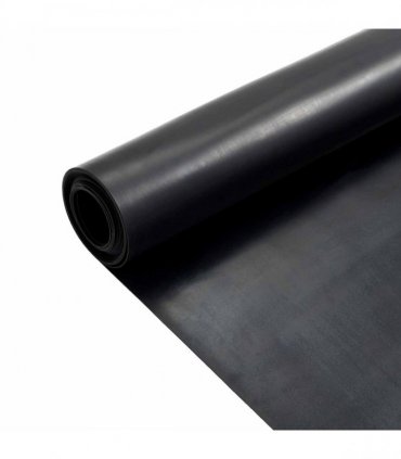 vidaXL Floor Mat Black 1.2 x 2 m Rubber — Size: 1.2 x 2 m/1 mm