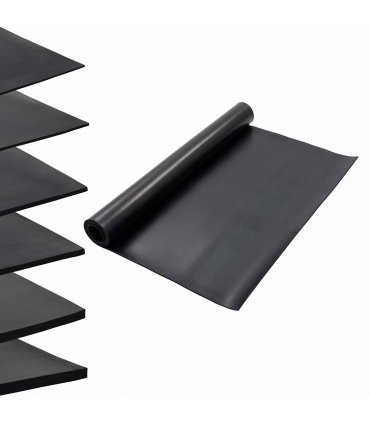 vidaXL Floor Mat Black 1.2 x 2 m Rubber — Size: 1.2 x 2 m/6 mm