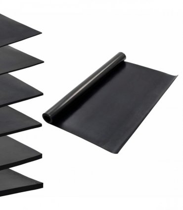 vidaXL Floor Mat Black 1.2 x 2 m Rubber — Size: 1.2 x 2 m/4 mm