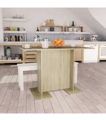 vidaXL Dining Table Sonoma Oak 110x60x75 cm Engineered Wood