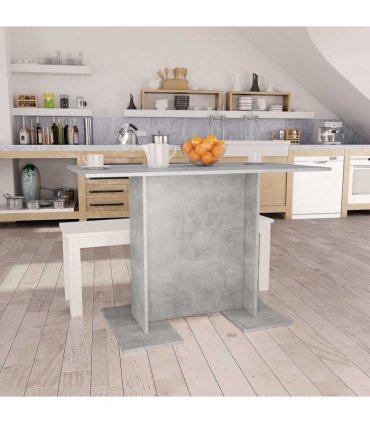 vidaXL Dining Table Concrete Grey 110x60x75 cm Engineered Wood