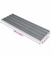 vidaXL Roof Panel 12 pcs Grey 129 x 45 cm Galvanised steel