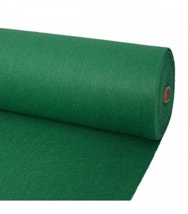 vidaXL Carpet Plain Green 1 x 24 m Fabric