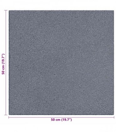 vidaXL Fall Protection Tiles 6 pcs Grey 50 x 50 cm Rubber