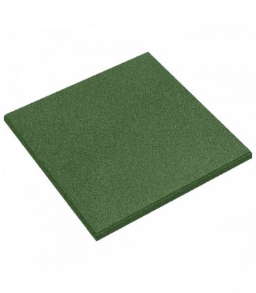 vidaXL Fall Protection Tiles 6 pcs Green 50 x 50 cm Rubber