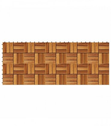 vidaXL Decking Tile 10 pcs Brown 30 x 30 cm Acacia Hardwood — V0672187072