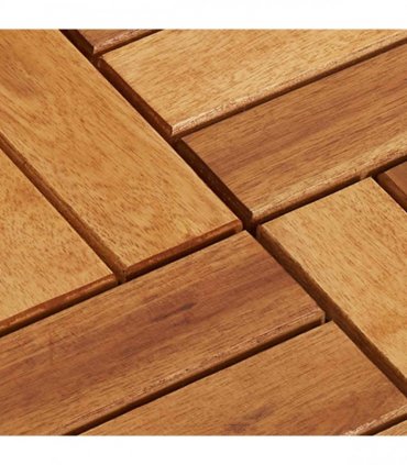vidaXL Decking Tile 10 pcs Brown 30 x 30 cm Acacia Hardwood — V0672187072