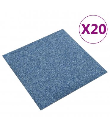 vidaXL Carpet 20 pcs Blue 50 x 50 cm 100% Polypropylene