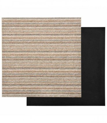vidaXL Carpet 20 pcs Striped Beige 50 x 50 cm 100% Polypropylene