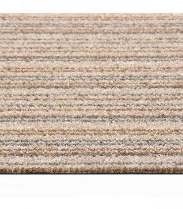 vidaXL Carpet 20 pcs Striped Beige 50 x 50 cm 100% Polypropylene