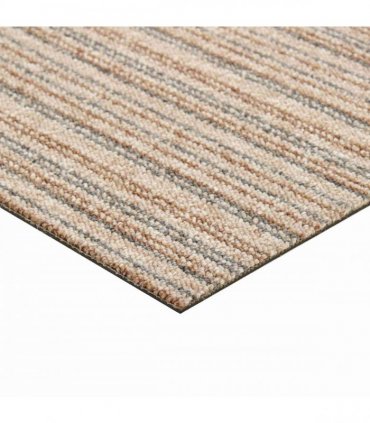 vidaXL Carpet 20 pcs Striped Beige 50 x 50 cm 100% Polypropylene