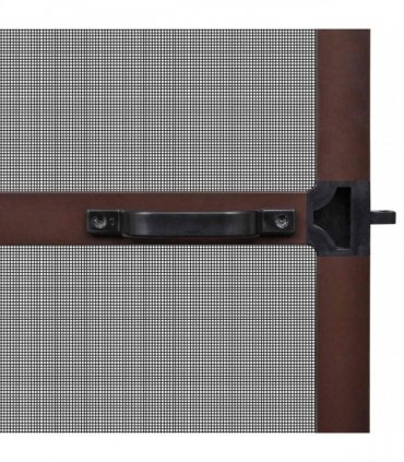 vidaXL Hinged Insect Screen Manual Brown and Black 120 x 240 cm