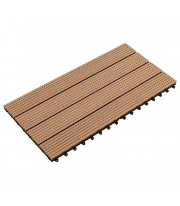 vidaXL Decking Tile 6 pcs Brown 60 x 30 cm WPC — V0672187186
