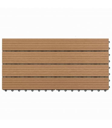 vidaXL Decking Tile 6 pcs Brown 60 x 30 cm WPC — V0672187186