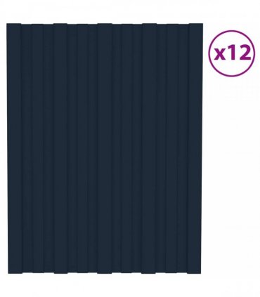 vidaXL Roof Panel 12 pcs Anthracite 60 x 45 cm Galvanised steel