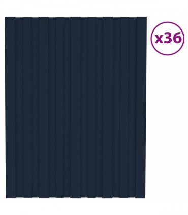 vidaXL Roof Panel 36 pcs Anthracite 60 x 45 cm Galvanised steel